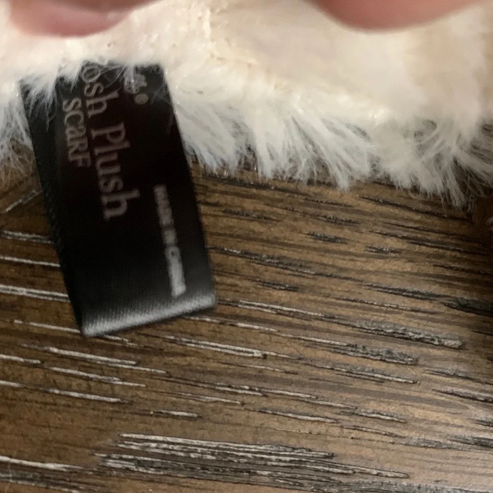 Posh Plush off white super soft cozy scarf